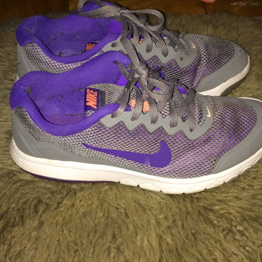 Nike Flex Experience Gray Purple  Running Shoes!